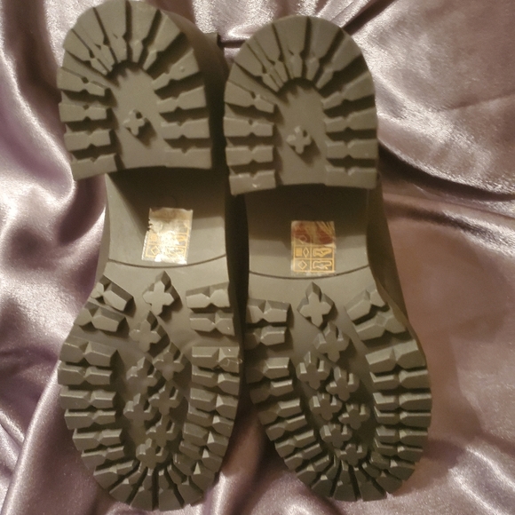 Desire Lace less Lug Black Combat Boot - Picture 6 of 6